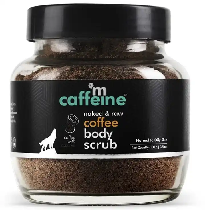 mCaffeine Naked & Raw Coffee Body Scrub - सबसे अच्छा बॉडी स्क्रब 