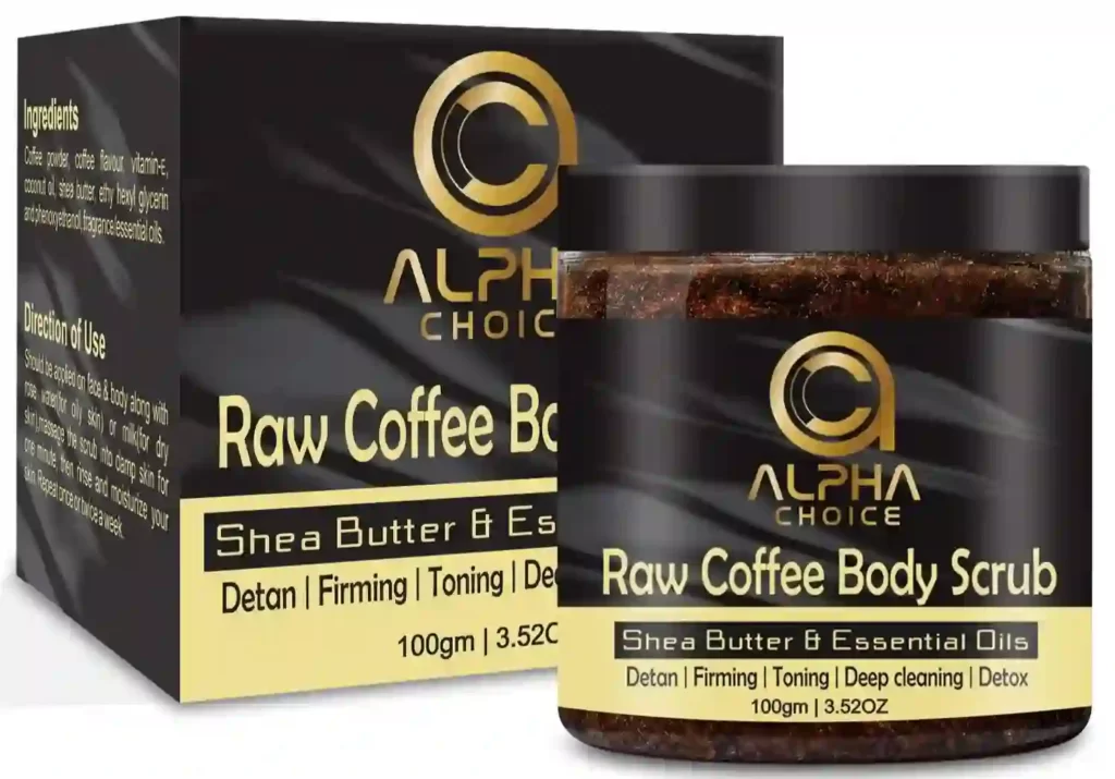 ALPHA CHOICE Raw Coffee Body Scrub - सबसे अच्छा बॉडी स्क्रब 